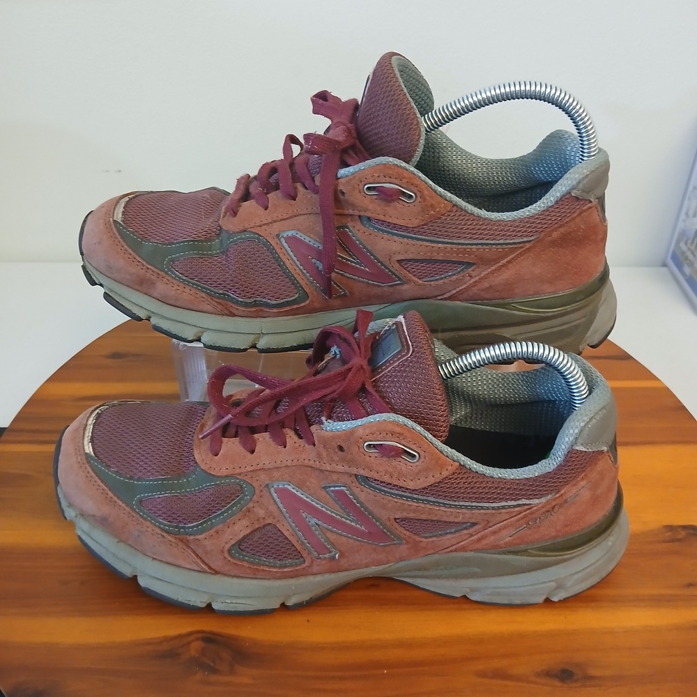 New Balance 990v4 Mens Size 10 Burgundy Made‎ in USA Running Shoes M990BU4